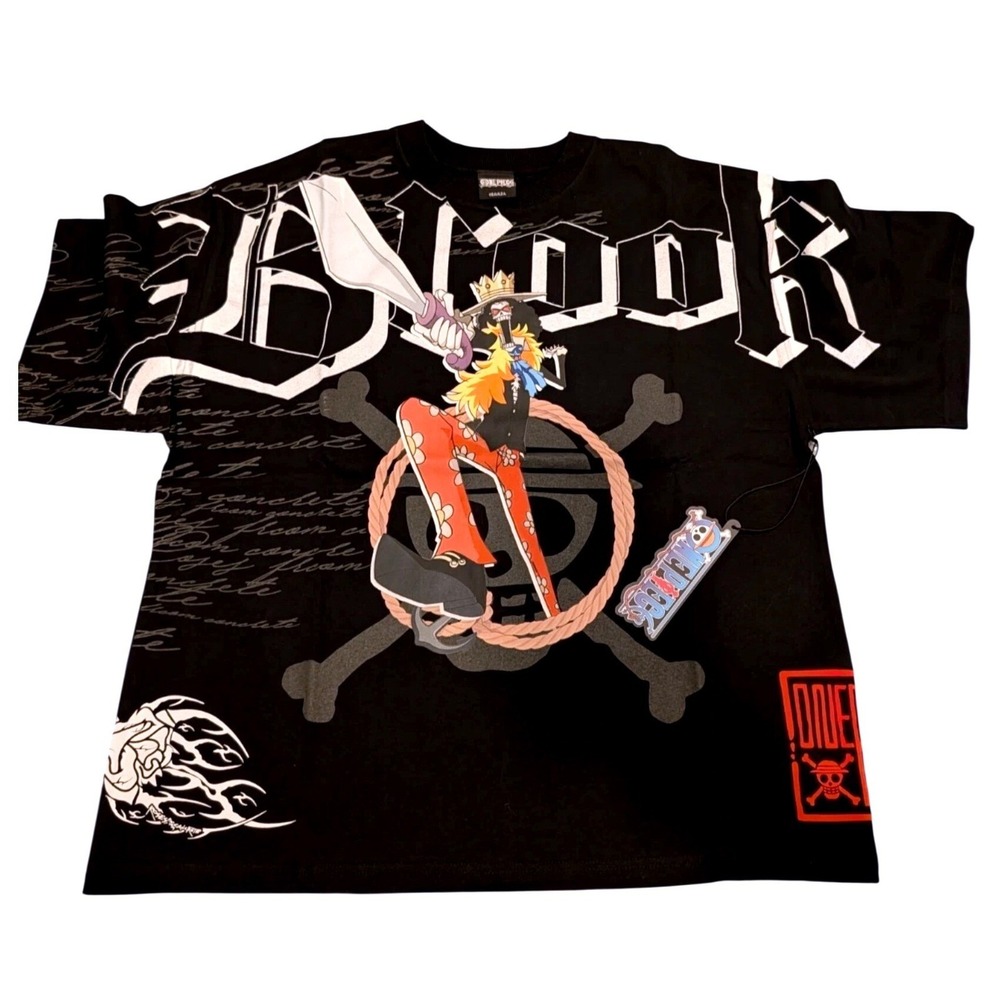 Civil Regime x One Piece Brook Blade 199X Oversized Tee Black‎ Medium